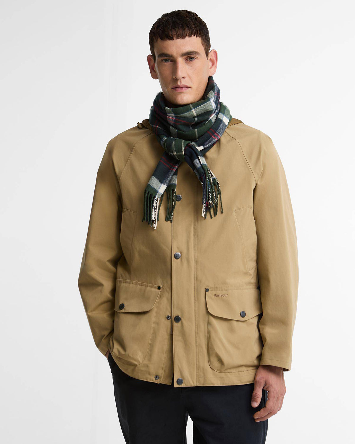 Barbour Galingale Tartan Scarf Evergreen Tartan