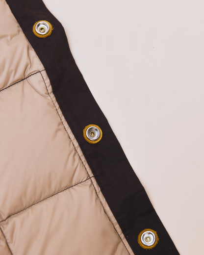 Crescent Down Works x Podium Waxed Down Shirt Vintage Espresso/Putty