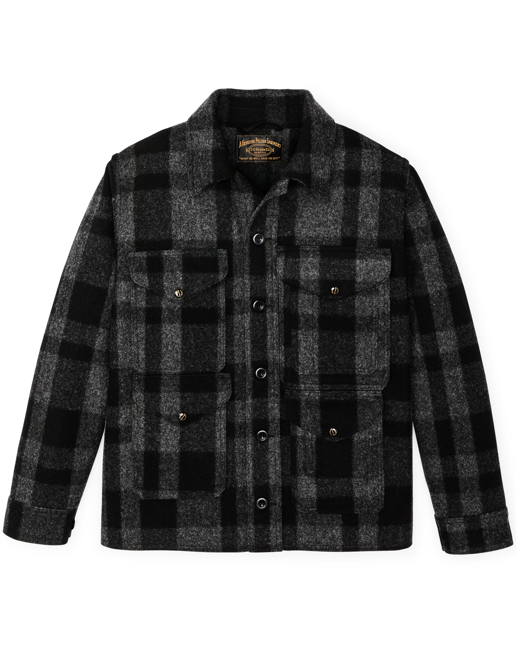 Filson 1940's Mackinaw Wool Cruiser Jacket Charcoal