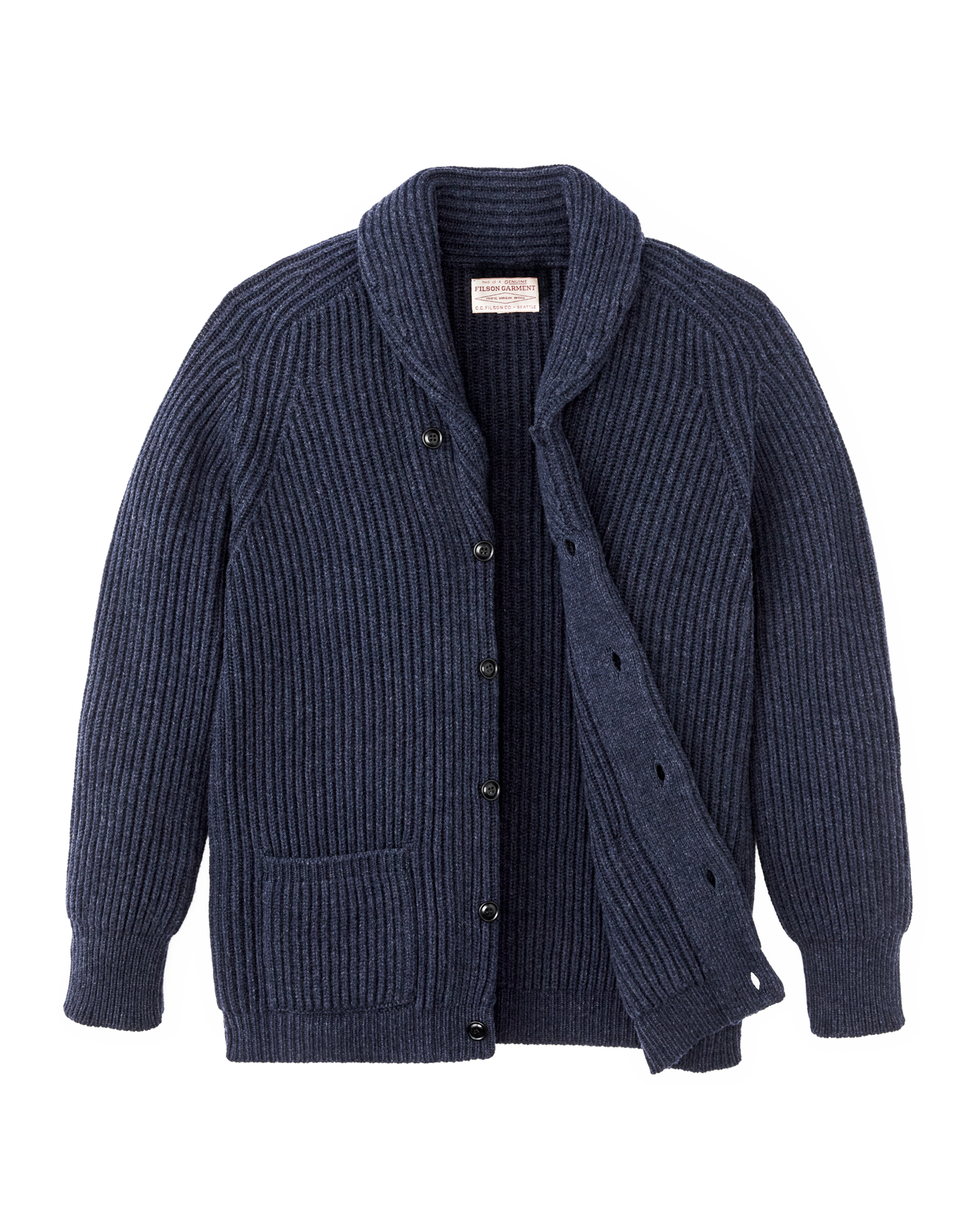 Filson Bristol Cardigan Sweater Navy