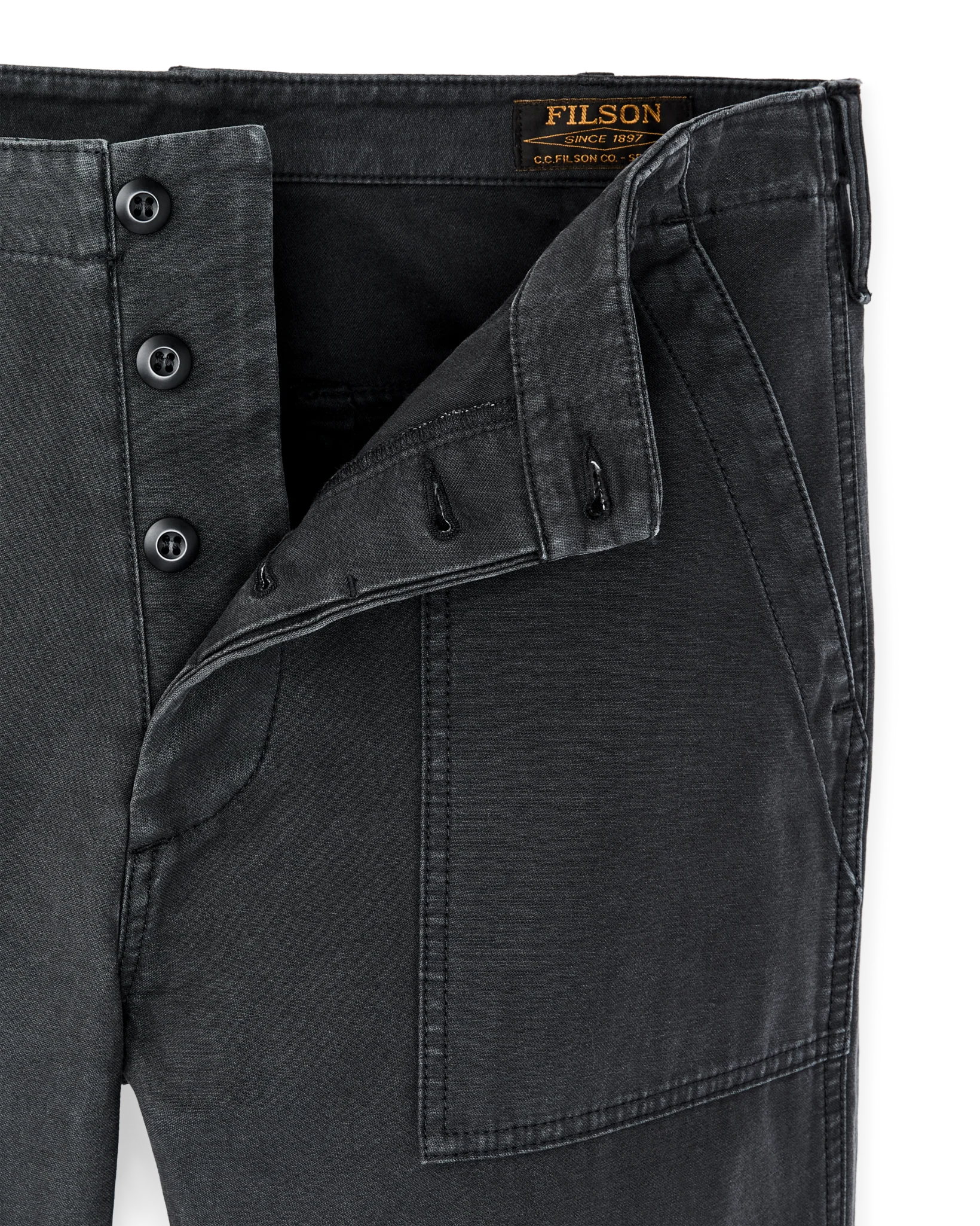 Filson Field Supply Pants Washed Faded Black