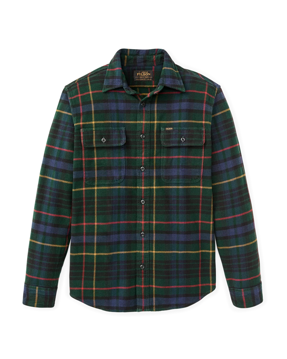 Filson Vintage Flannel Work Shirt Green/Navy Plaid
