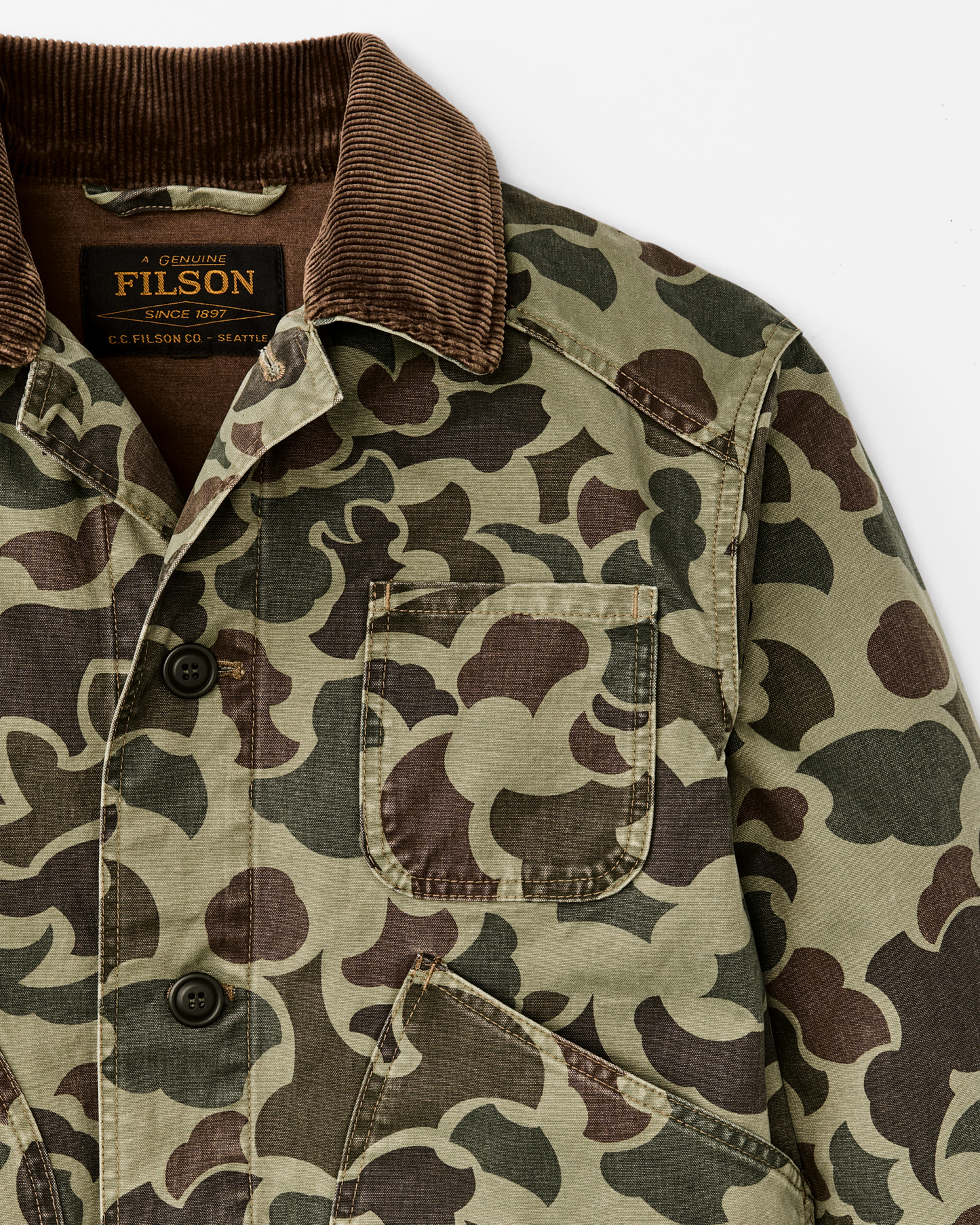 Filson Canvas Outfitter Jacket Tundra Shrub Camo