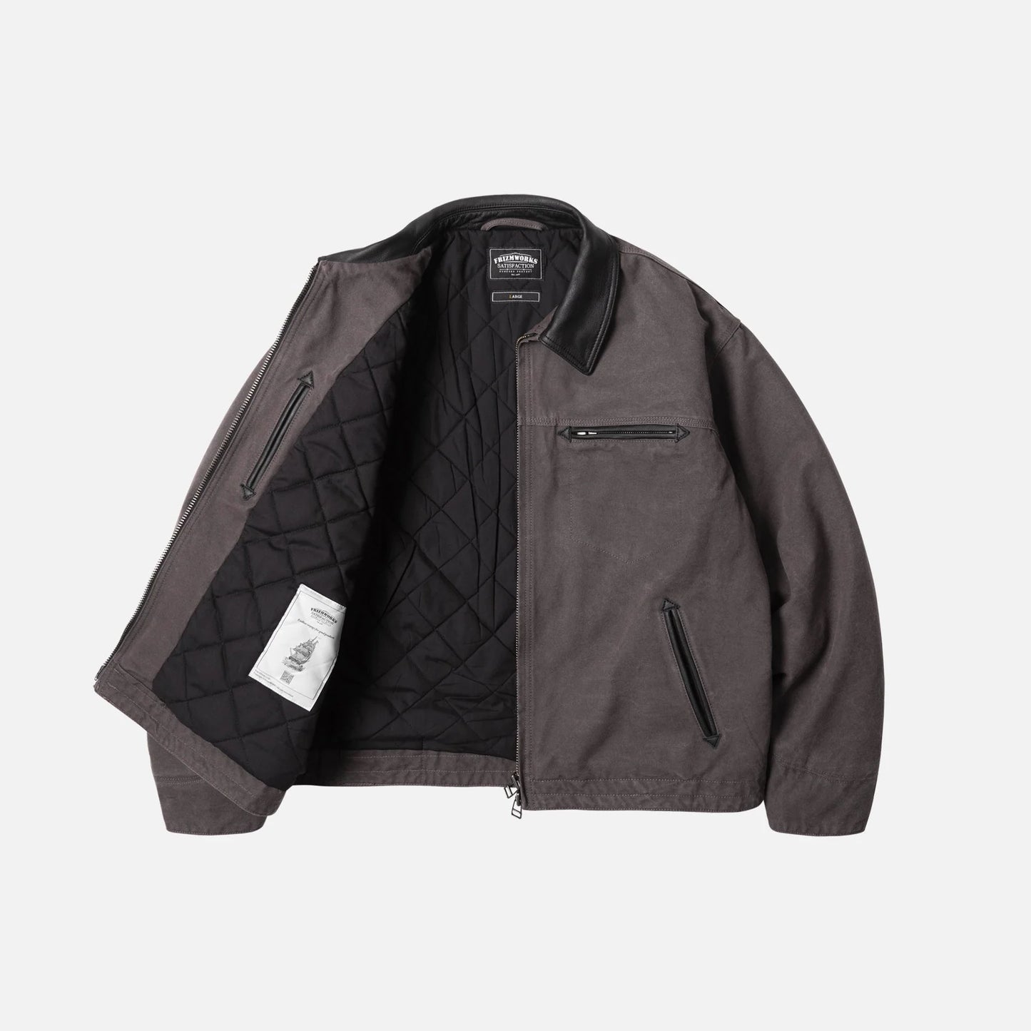 FrizmWORKS Heavy Canvas Destroyed Work Jacket Mud