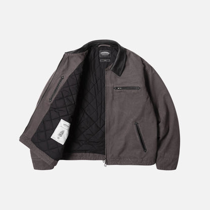 FrizmWORKS Heavy Canvas Destroyed Work Jacket Mud