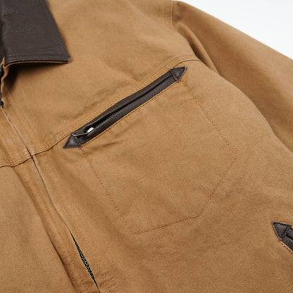 FrizmWORKS Heavy Canvas Destroyed Work Jacket Tan