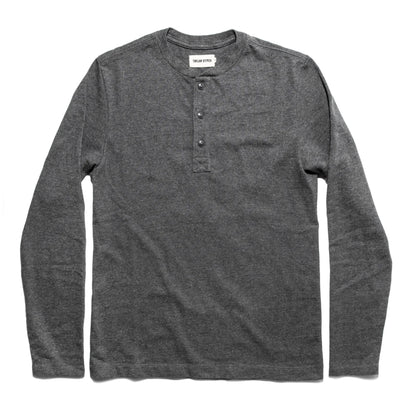 Taylor Stitch The Heavy Bag Henley in Heather Gray