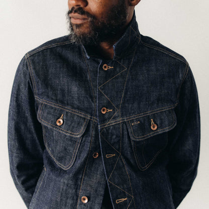 Taylor Stitch The Long Haul Men's Trucker Jacket in Rinsed Indigo