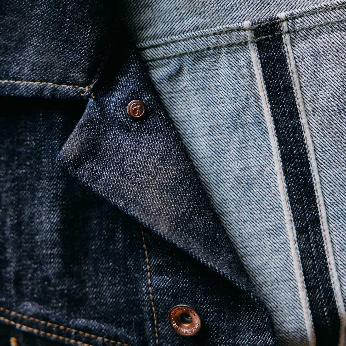 Taylor Stitch The Long Haul Men's Trucker Jacket in Rinsed Indigo