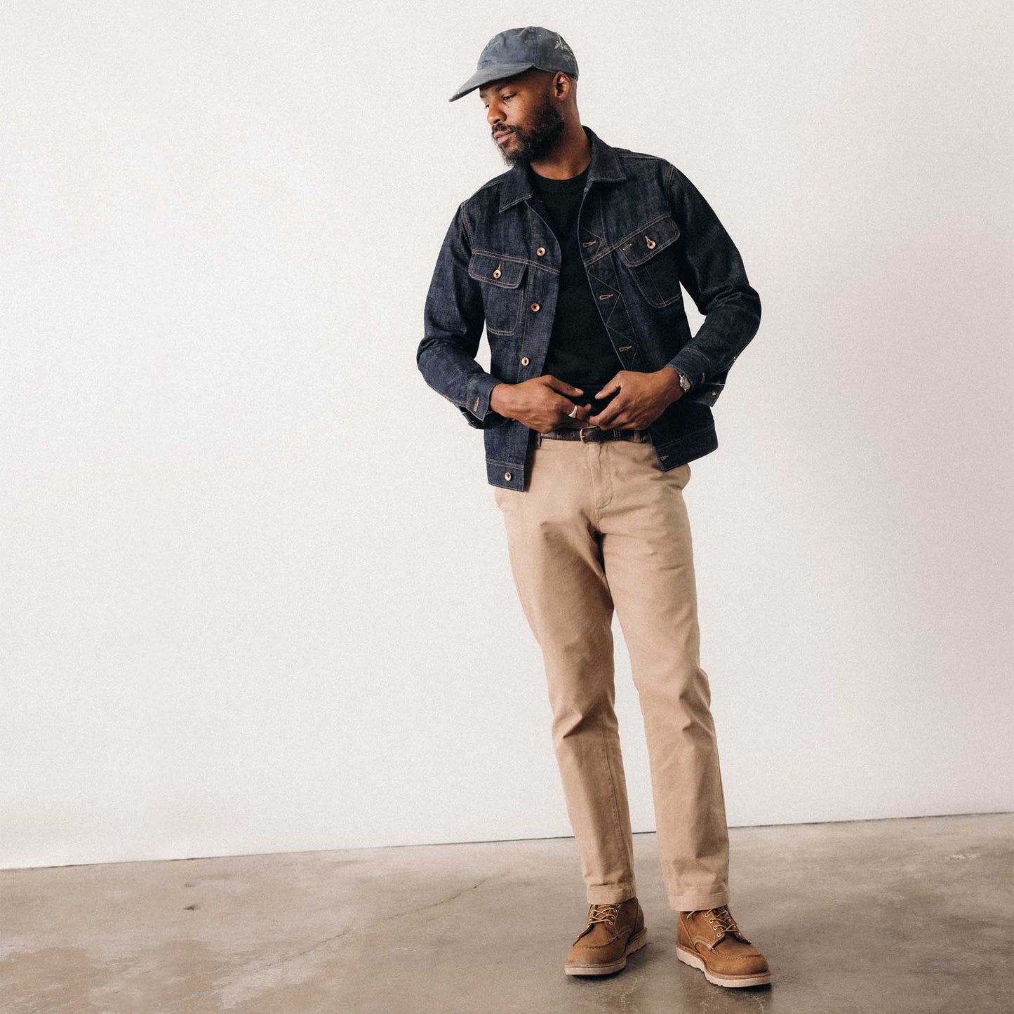 Taylor Stitch The Long Haul Men's Trucker Jacket in Rinsed Indigo