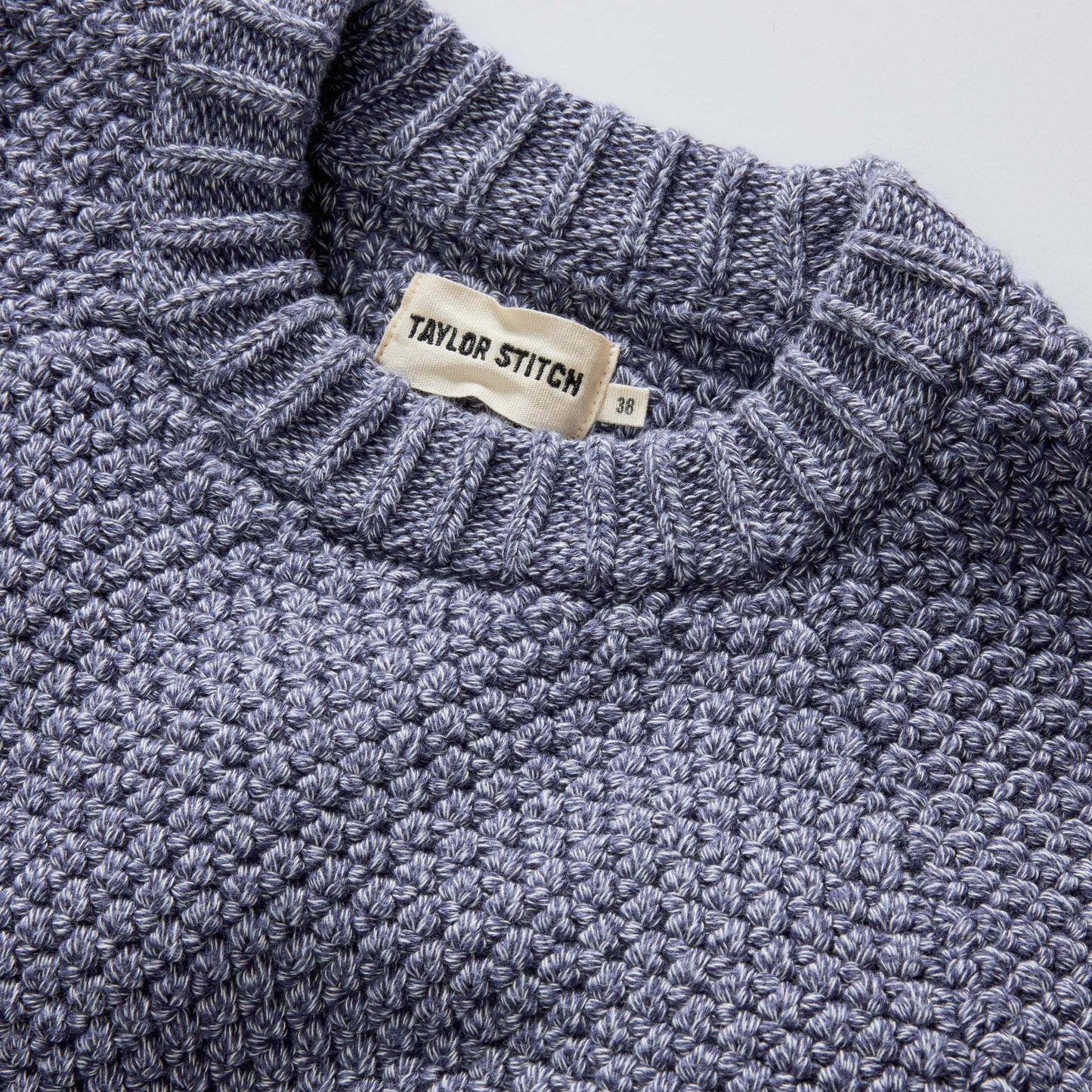 Taylor Stitch The Fisherman Sweater in Blue Melange