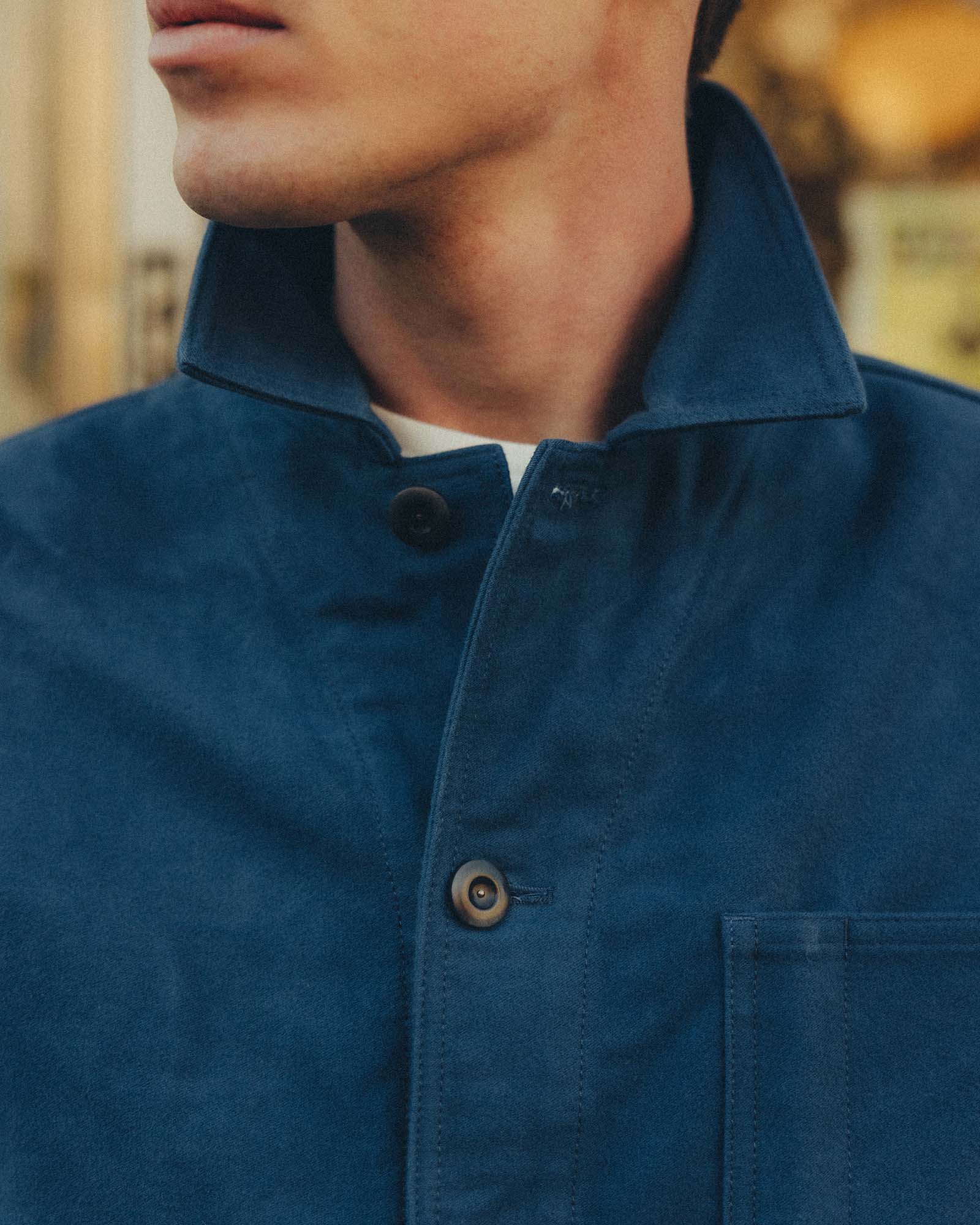 Taylor Stitch The Ojai Jacket in French Blue Moleskin