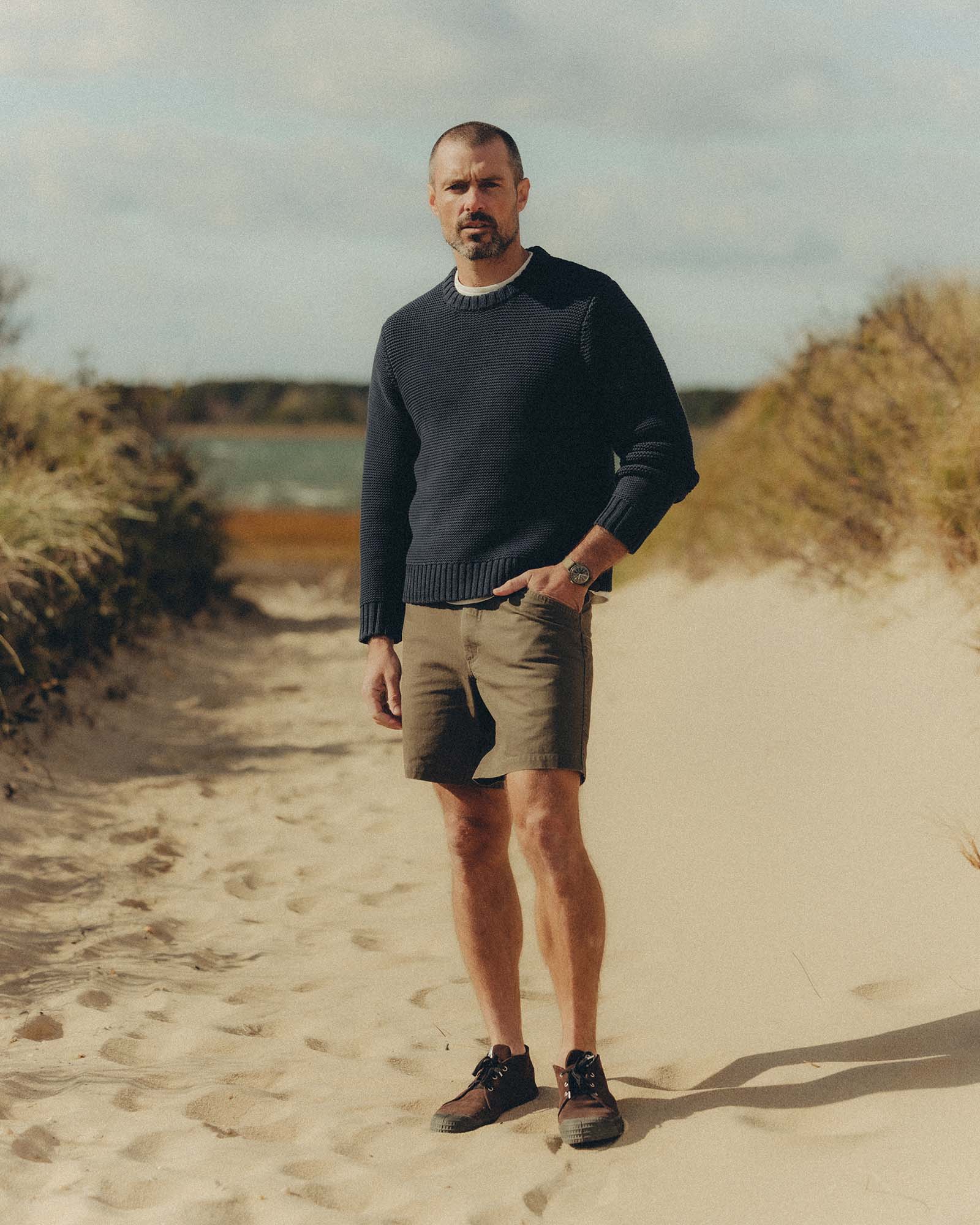 Taylor Stitch The Topsail Sweater in Dark Navy