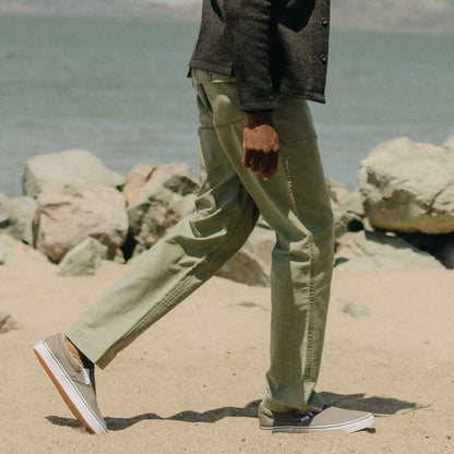 Taylor Stitch The Surplus Pant in Field Olive Reverse Sateen