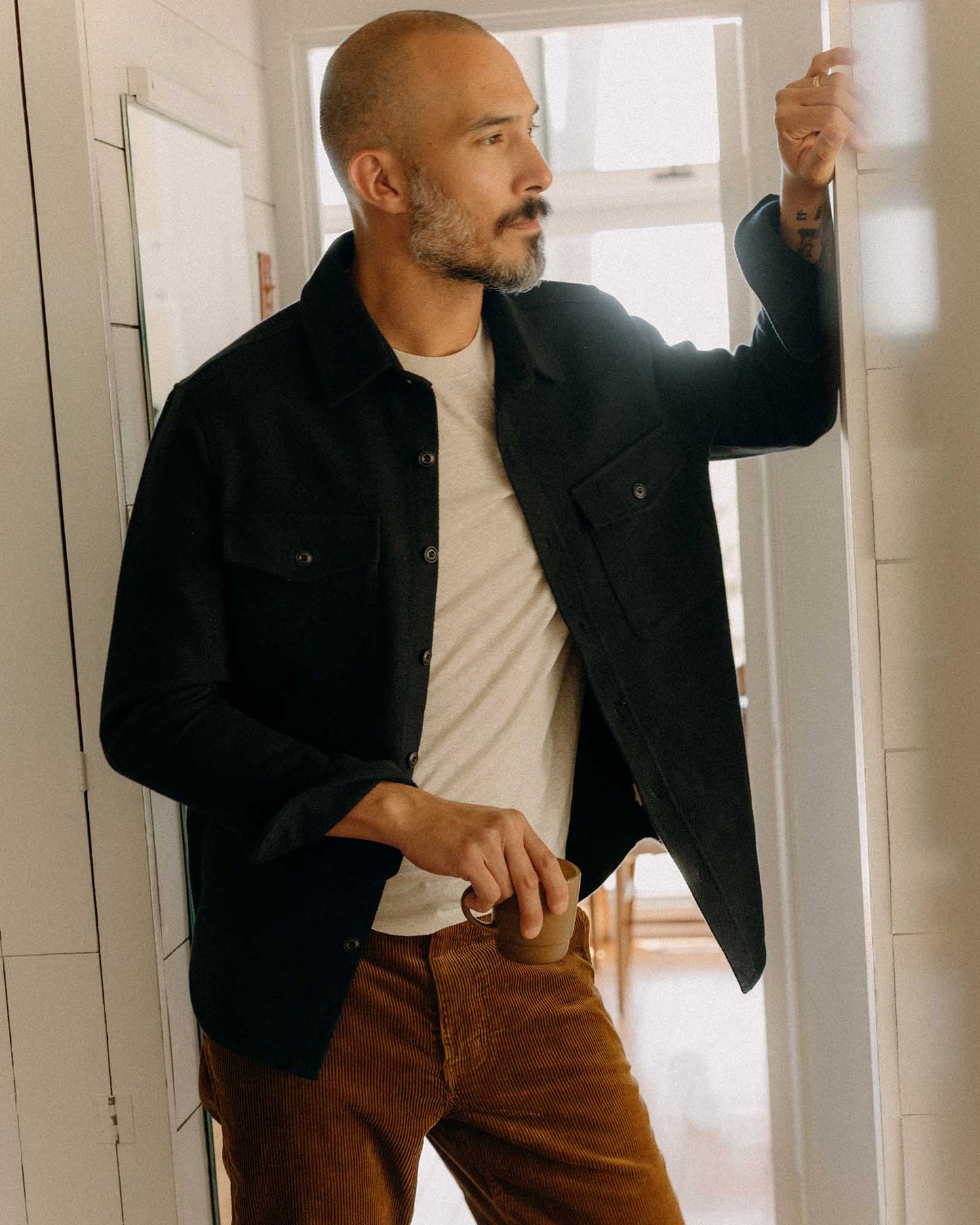 Taylor Stitch The Maritime Shirt Jacket in Dark Navy Twill