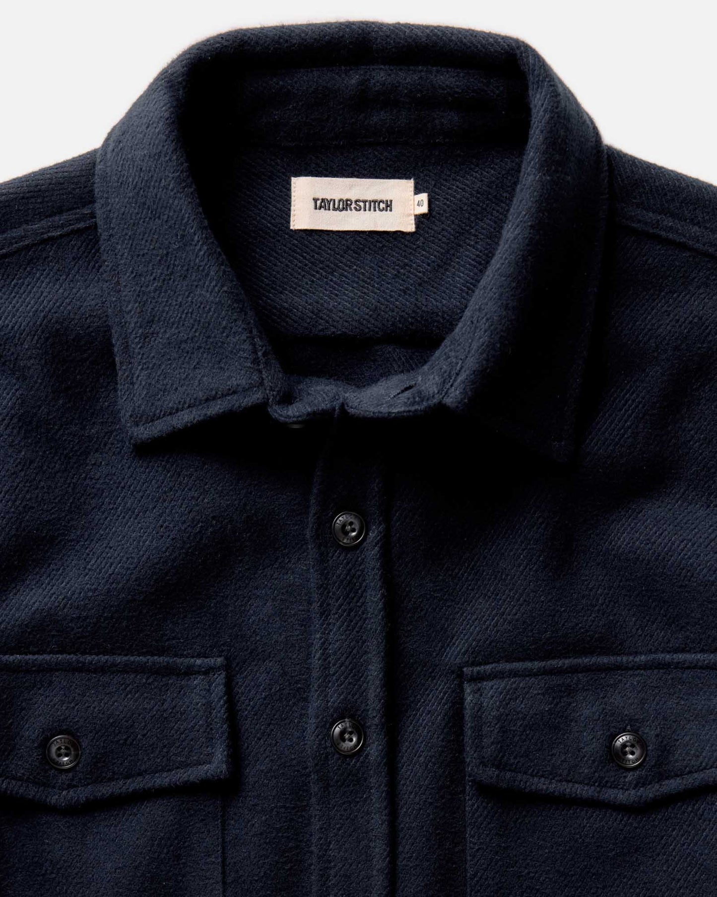 Taylor Stitch The Maritime Shirt Jacket in Dark Navy Twill