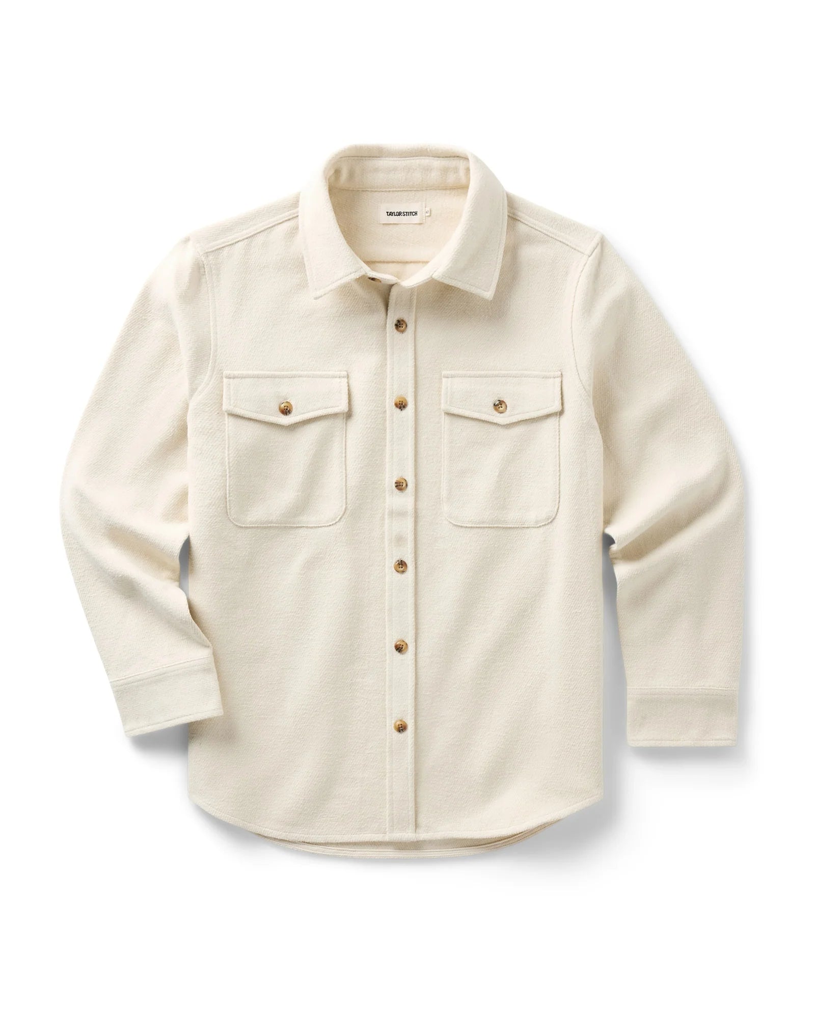 Taylor Stitch The Maritime Shirt Jacket in Vintage White Moleskin Twill