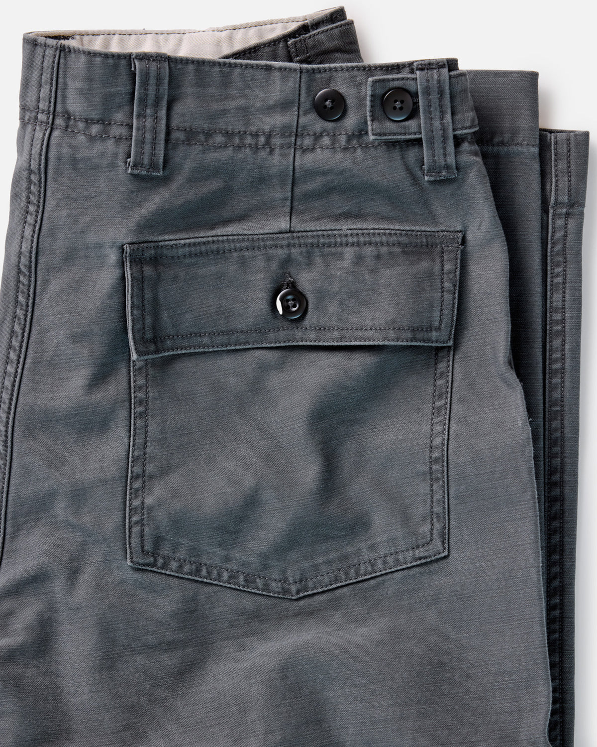 Taylor Stitch The Surplus Pant in Faded Black Reverse Sateen