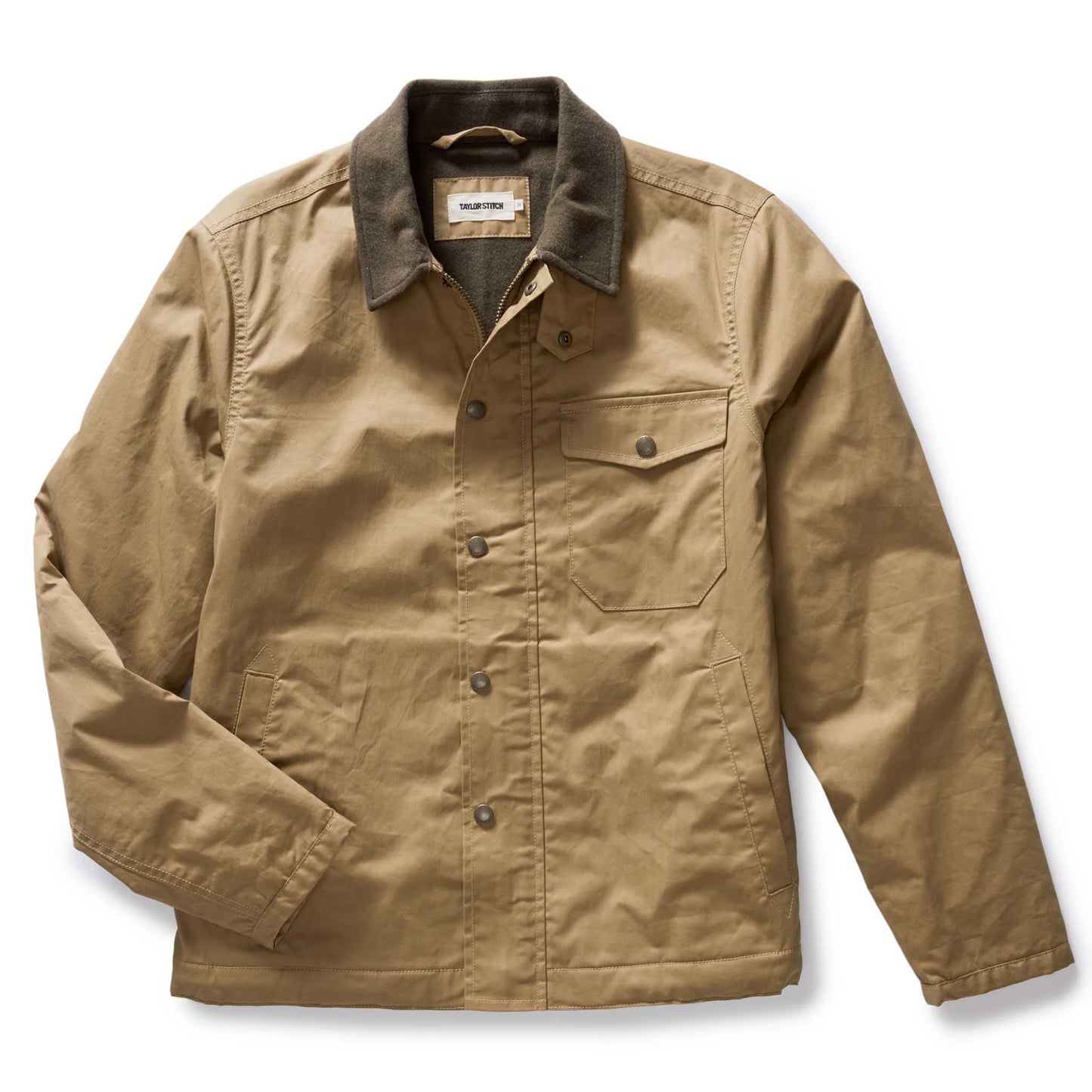 Taylor Stitch The Deck Jacket in Khaki Dry Wax