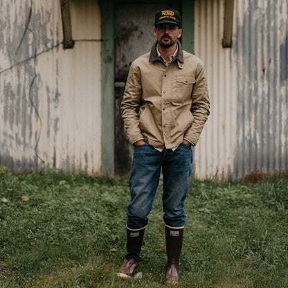 Taylor Stitch The Deck Jacket in Khaki Dry Wax