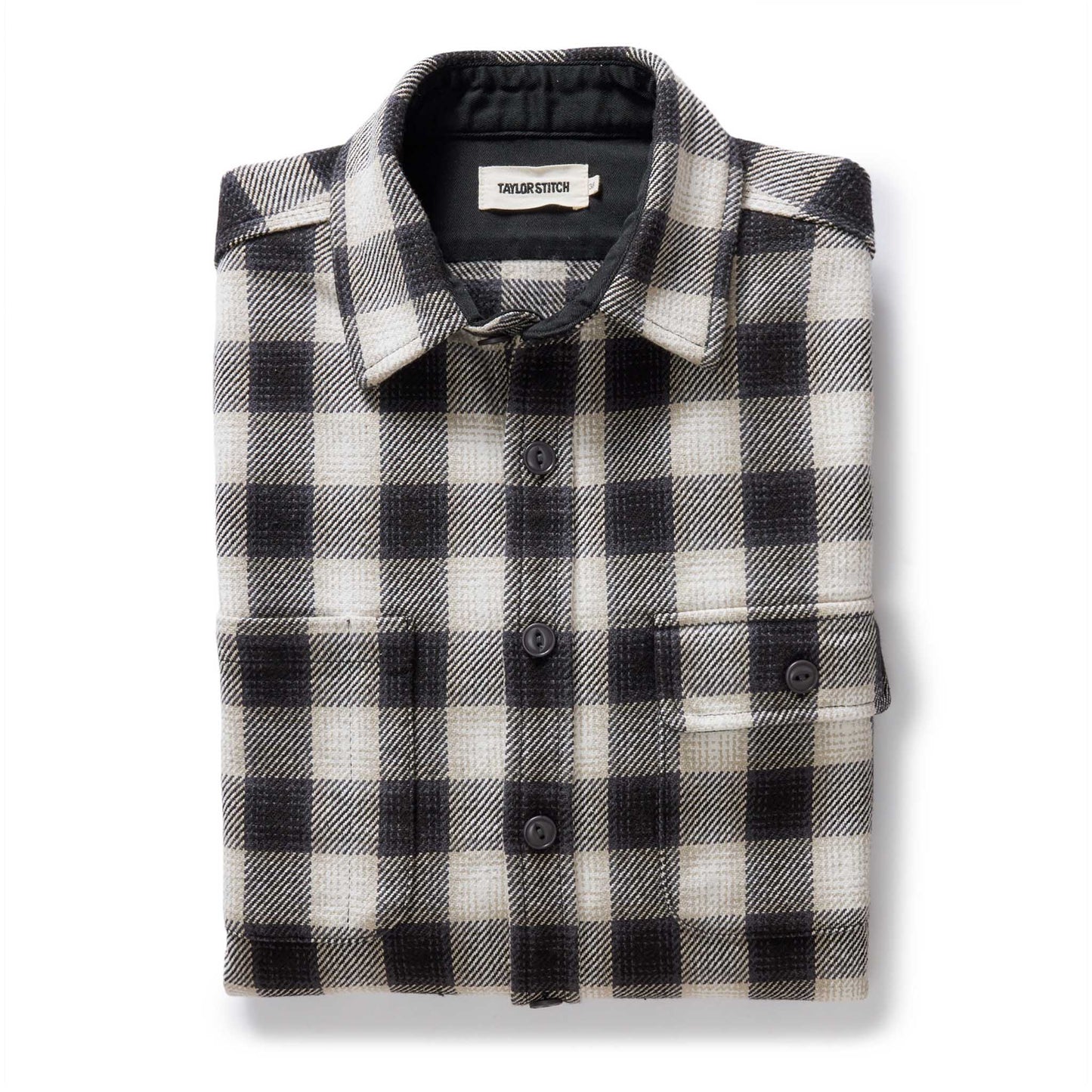 Taylor Stitch The Moto Utility Shirt in White Smoke Plaid