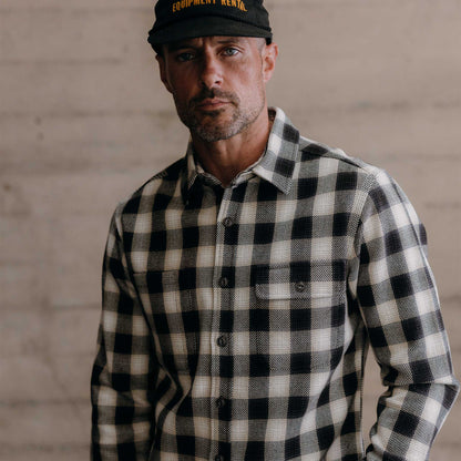 Taylor Stitch The Moto Utility Shirt in White Smoke Plaid