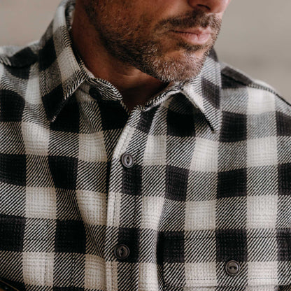 Taylor Stitch The Moto Utility Shirt in White Smoke Plaid