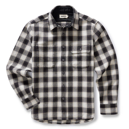 Taylor Stitch The Moto Utility Shirt in White Smoke Plaid