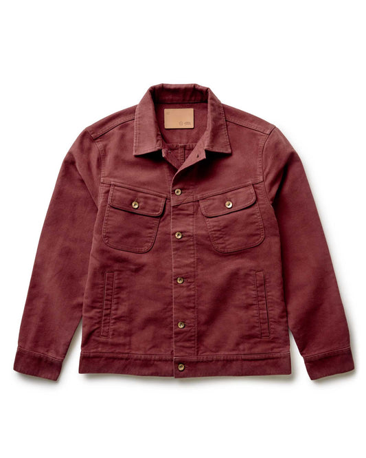 Taylor Stitch The Long Haul Men's Trucker Dried Cherry Washed Moleskin