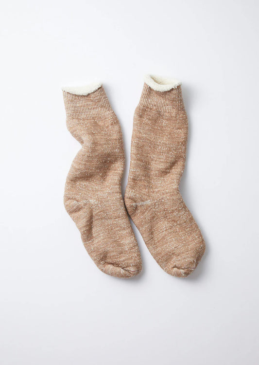 ROTOTO Double Face Crew Socks Camel