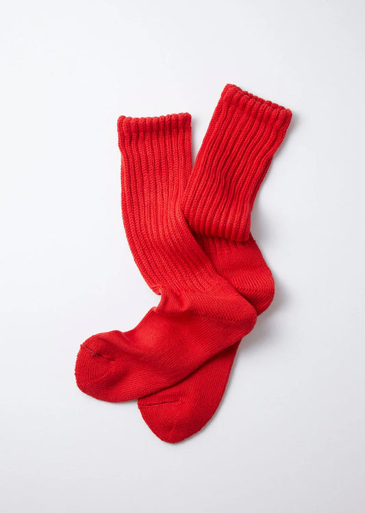 Loose Pile Socks Red