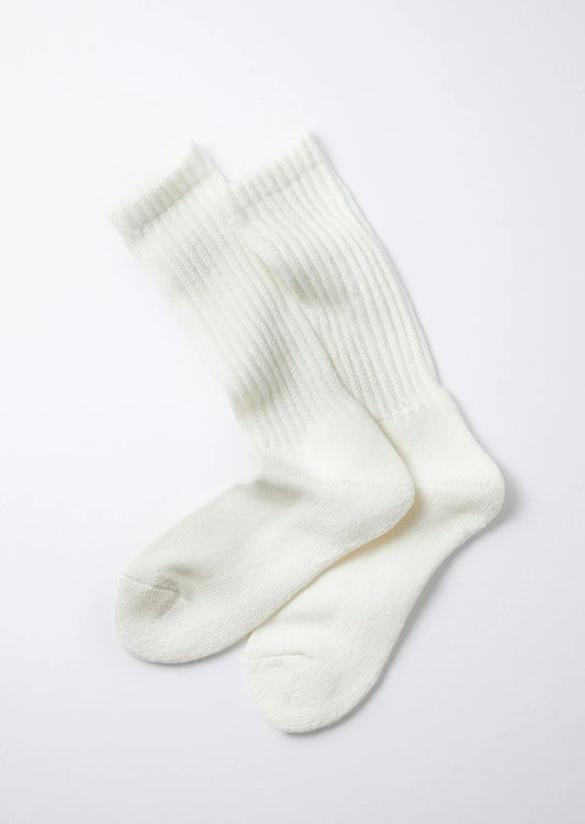 Loose Pile Socks White