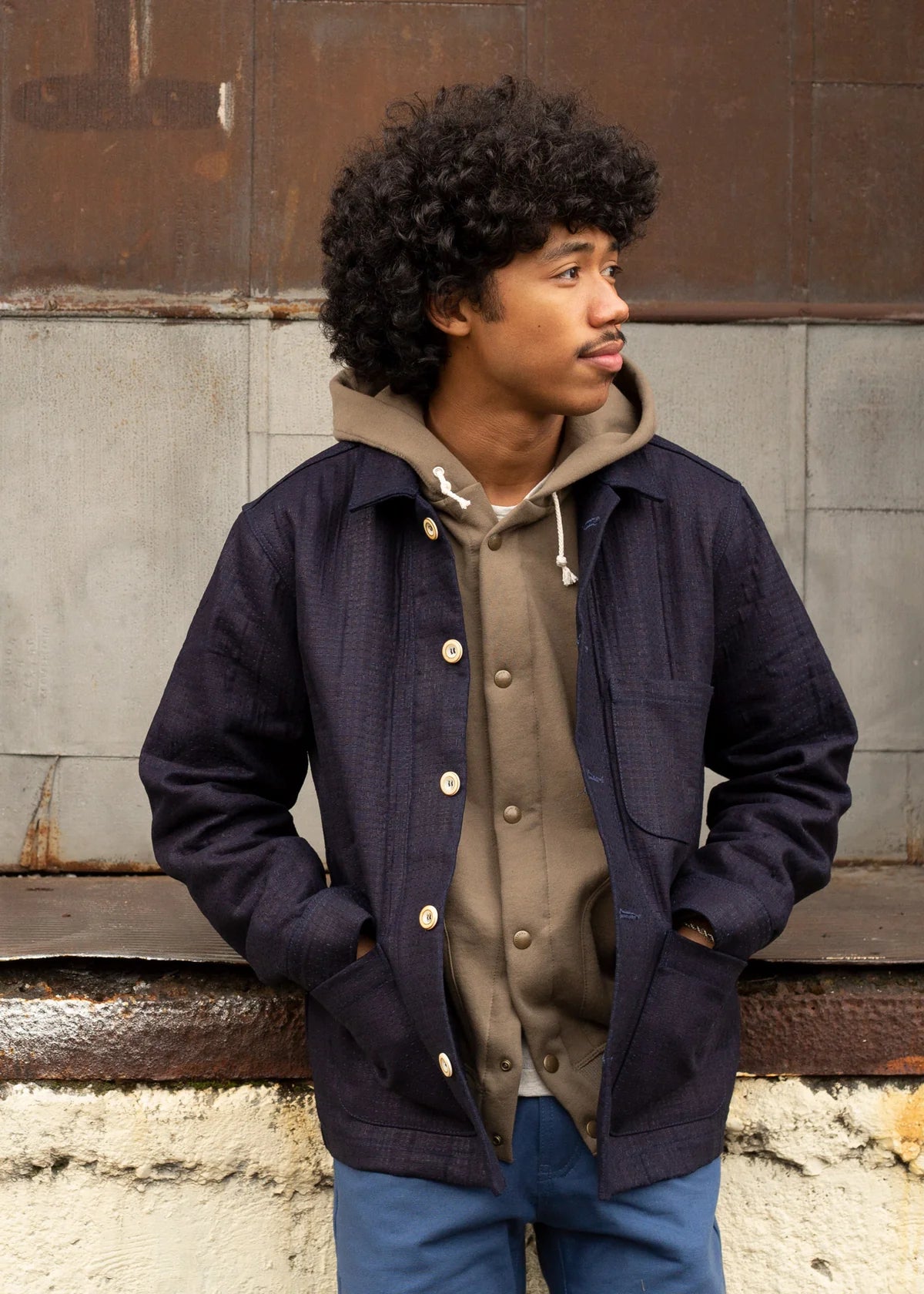 Freeman Sashiko Studio Coat Indigo