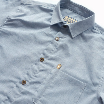 Freeman Short Sleeve Weathervane Pale Indigo
