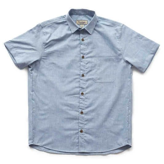 Freeman Short Sleeve Weathervane Pale Indigo