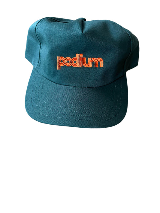 Podium 5 Pannel Shop Hat Forrest Green/Orange