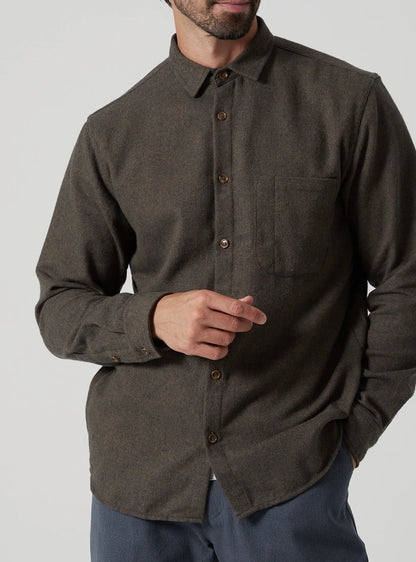 Freeman Weathervane Flannel Dark Olive Twill