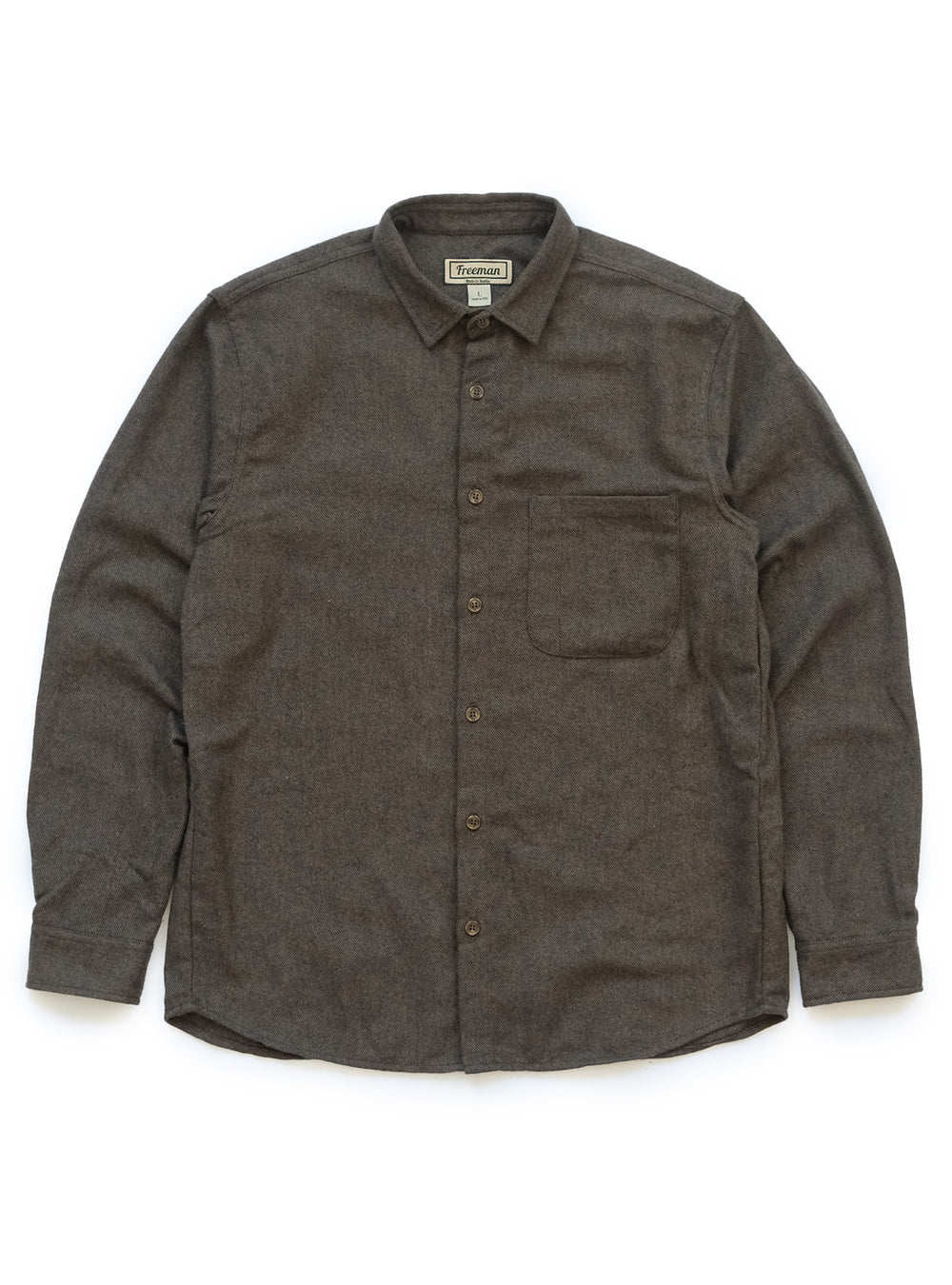 Freeman Weathervane Flannel Dark Olive Twill