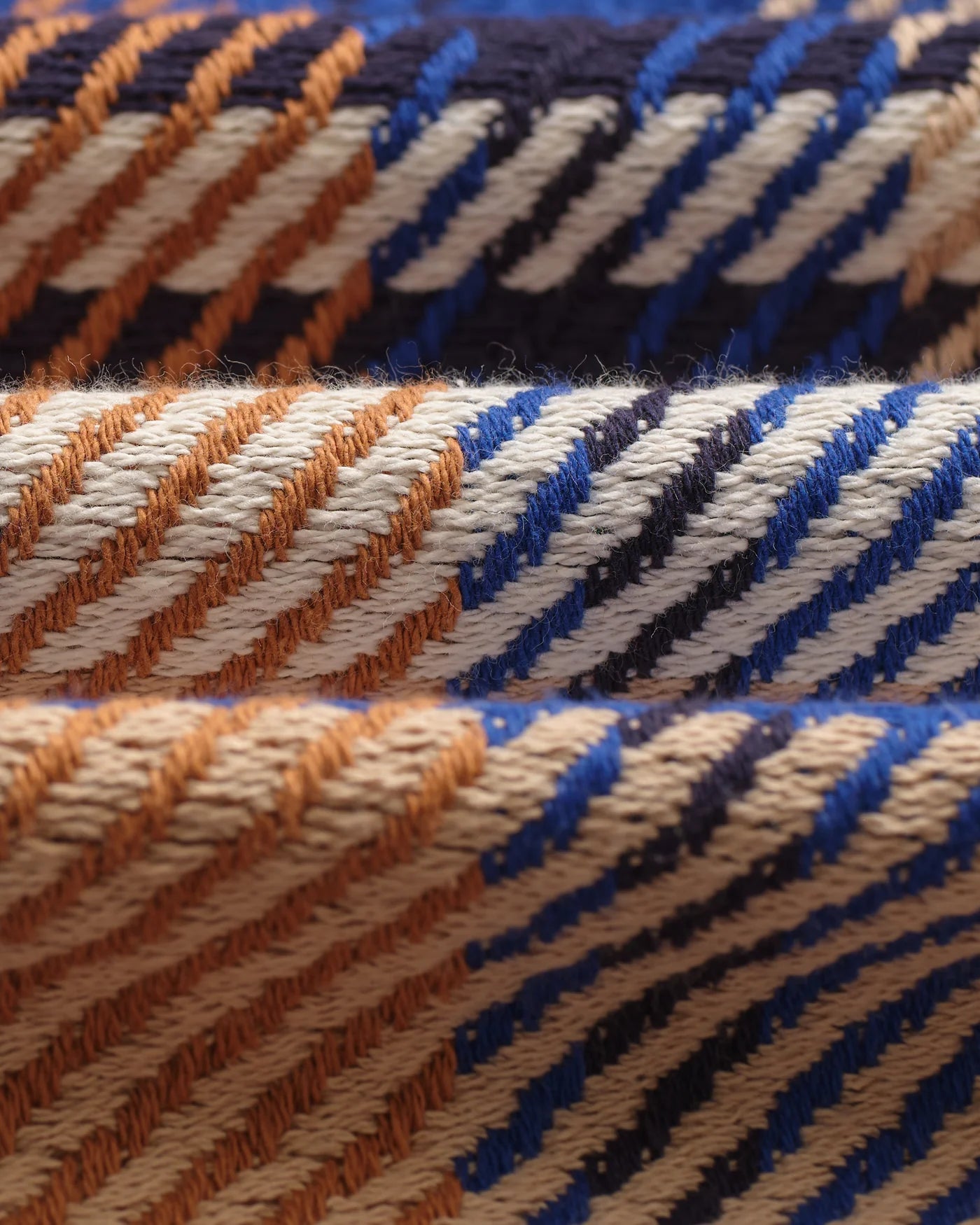 Wax London Whiting Overshirt Blue and Tan Bold Check