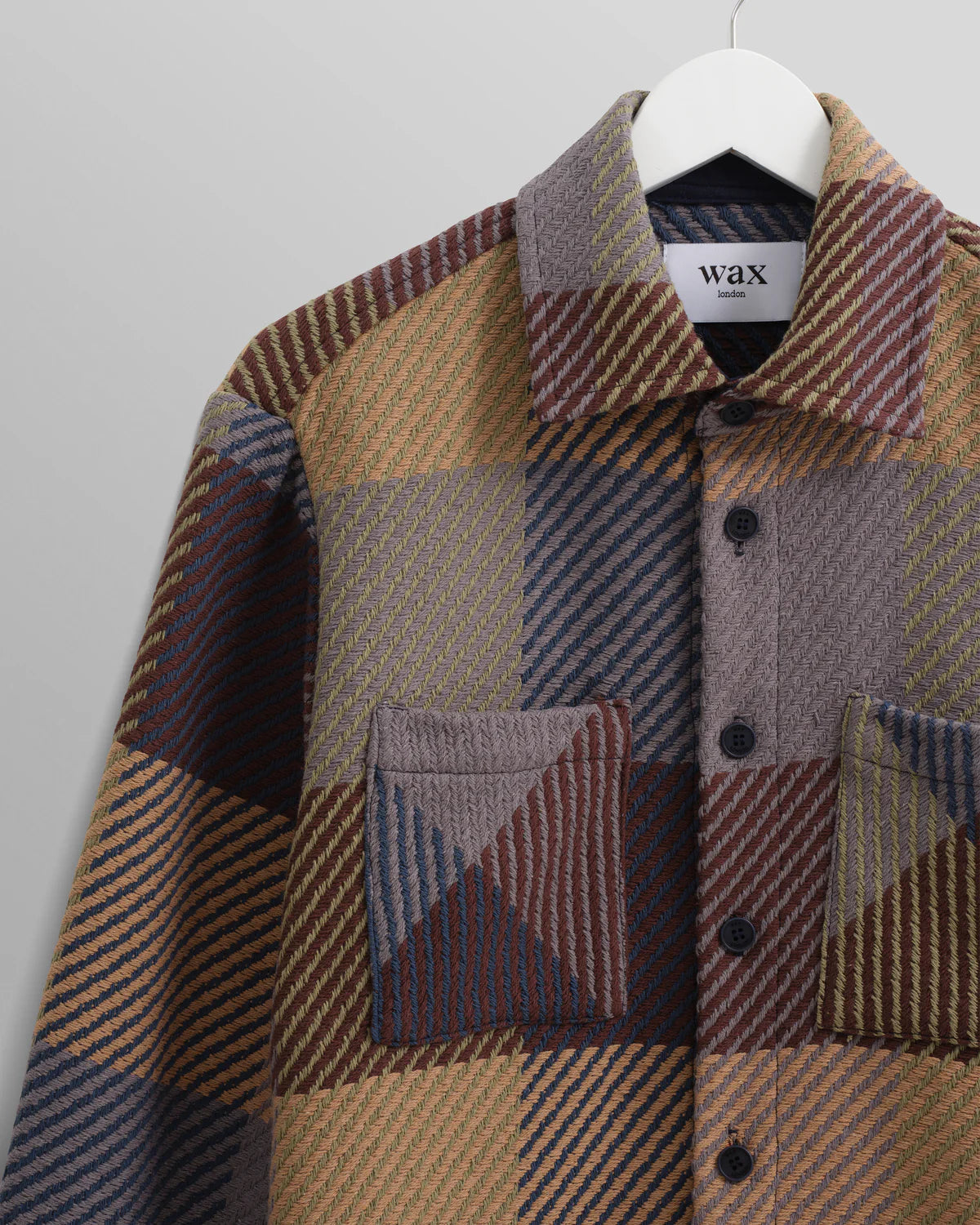 Wax London Whiting Overshirt Multi Color Square