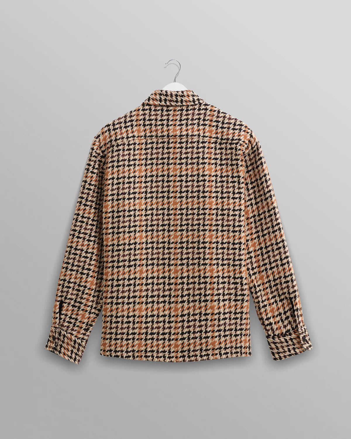 Wax London Whiting Overshirt Natural Houndstooth-Weave