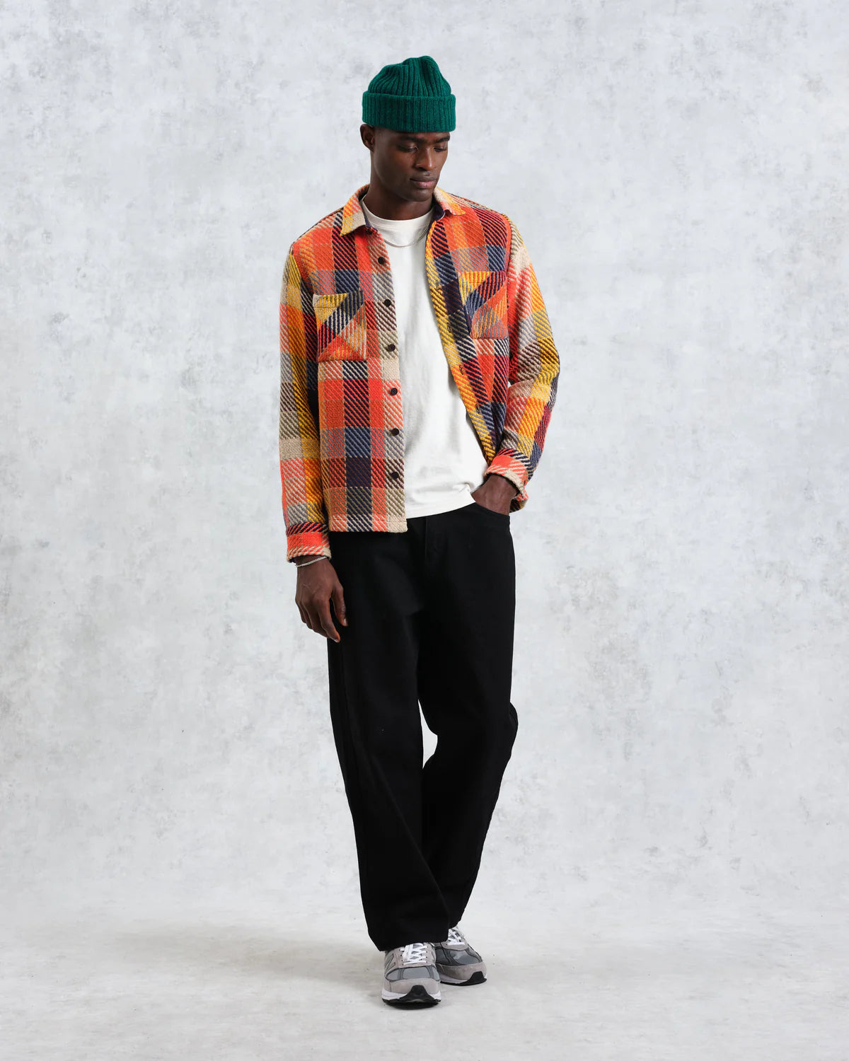 Wax London Whiting Overshirt Orange Pike