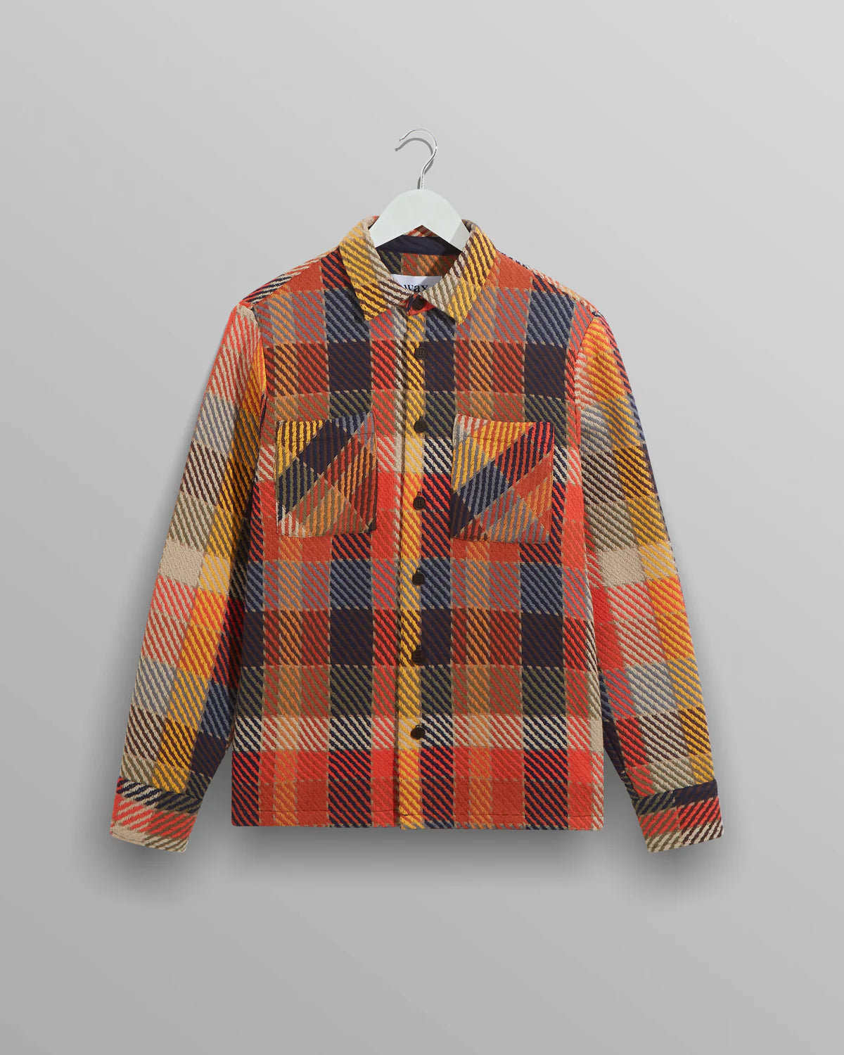 Wax London Whiting Overshirt Orange Pike