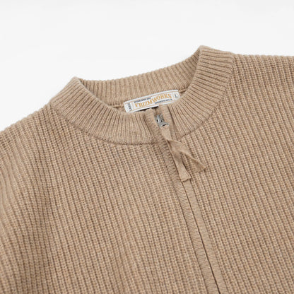 FrizmWORKS Wool Deck Zip Up Cardigan Oatmeal