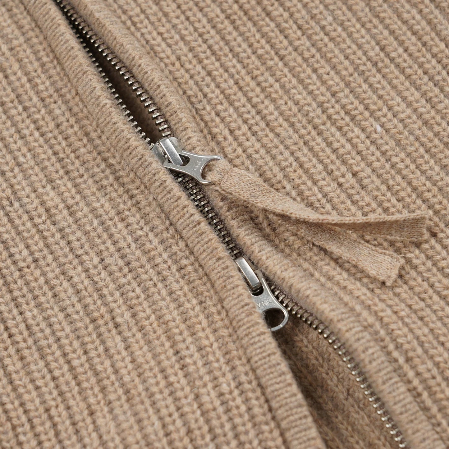 FrizmWORKS Wool Deck Zip Up Cardigan Oatmeal