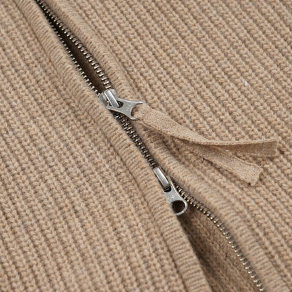 FrizmWORKS Wool Deck Zip Up Cardigan Oatmeal