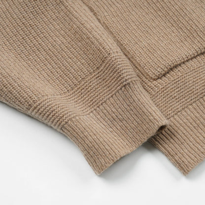 FrizmWORKS Wool Deck Zip Up Cardigan Oatmeal