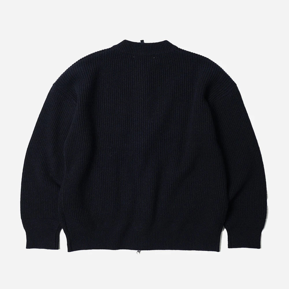 FrizmWORKS Wool Deck Zip Up Cardigan Navy